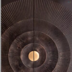 Aurevia Arc Hand-Carved Solid Wood Storage Cabinet | Modern Luxury Wooden Almirah with Metal Base - Image 6