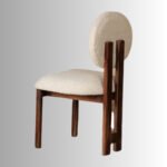 Aarvi Upholstered Solid Wood Dining Chair – Handcrafted Modern Accent Chair - Image 4