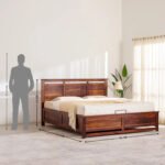 Aarav Luxe Hydraulic Storage Bed – Solid Sheesham Wood - Image 3