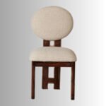 Aarvi Upholstered Solid Wood Dining Chair – Handcrafted Modern Accent Chair - Image 2