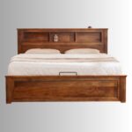 Aranya Luxe Solid Sheesham Wood Hydraulic Storage Bed | Queen & King Size Bed India - Image 7