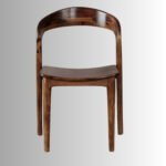 NaturaCurve Solid Wood Chair – Handcrafted Minimal Wooden Chair for Dining & Living Spaces - Image 2