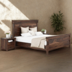 Vanshika Solid Wood King Size Bed | Handcrafted Wooden Bed for Luxury Bedrooms – India