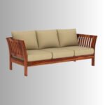 Aarav Heritage Solid Wood 3+1+1 Sofa Set – Natural Finish - Image 3
