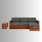 Arjun Craft L-Shape Solid Wood Storage Sofa Set | Wooden Corner Sofa India - Image 3