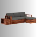 Arjun Craft L-Shape Solid Wood Storage Sofa Set | Wooden Corner Sofa India - Image 10