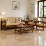 Aarav Heritage Solid Wood 3+2+1+1 Sofa Set | Natural Wooden Sofa for Living Room