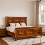 Aarav Royale Solid Sheesham Wood Bed | Premium King & Queen Size Wooden Bed for Indian Homes