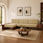 Aarohan Prime L-Shape Solid Wood Sofa Set with Side Storage Drawer