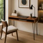 Arjun Sheesham Solid Wood Computer Desk with Iron Legs | Home Office Desk India