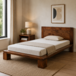 Arnika Solid Sheesham Wood Bed | Queen & King Size Wooden Bed for Bedroom – India