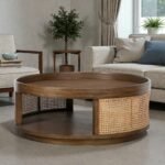 Arlo CaneCraft Round Rattan Coffee Table (Solid Wood)