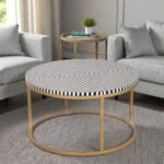 Aurelia Luxe Round Bone Inlay Coffee Table (80 cm)