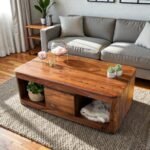Walnex Handcrafted Sheesham Wood Center Table in Walnut Brown Finish | Made in India