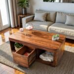 Walnex Handcrafted Sheesham Wood Center Table in Walnut Brown Finish | Made in India - Image 2