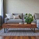 Aurex Sheesham Wood Coffee Table with Metal Base - Image 2