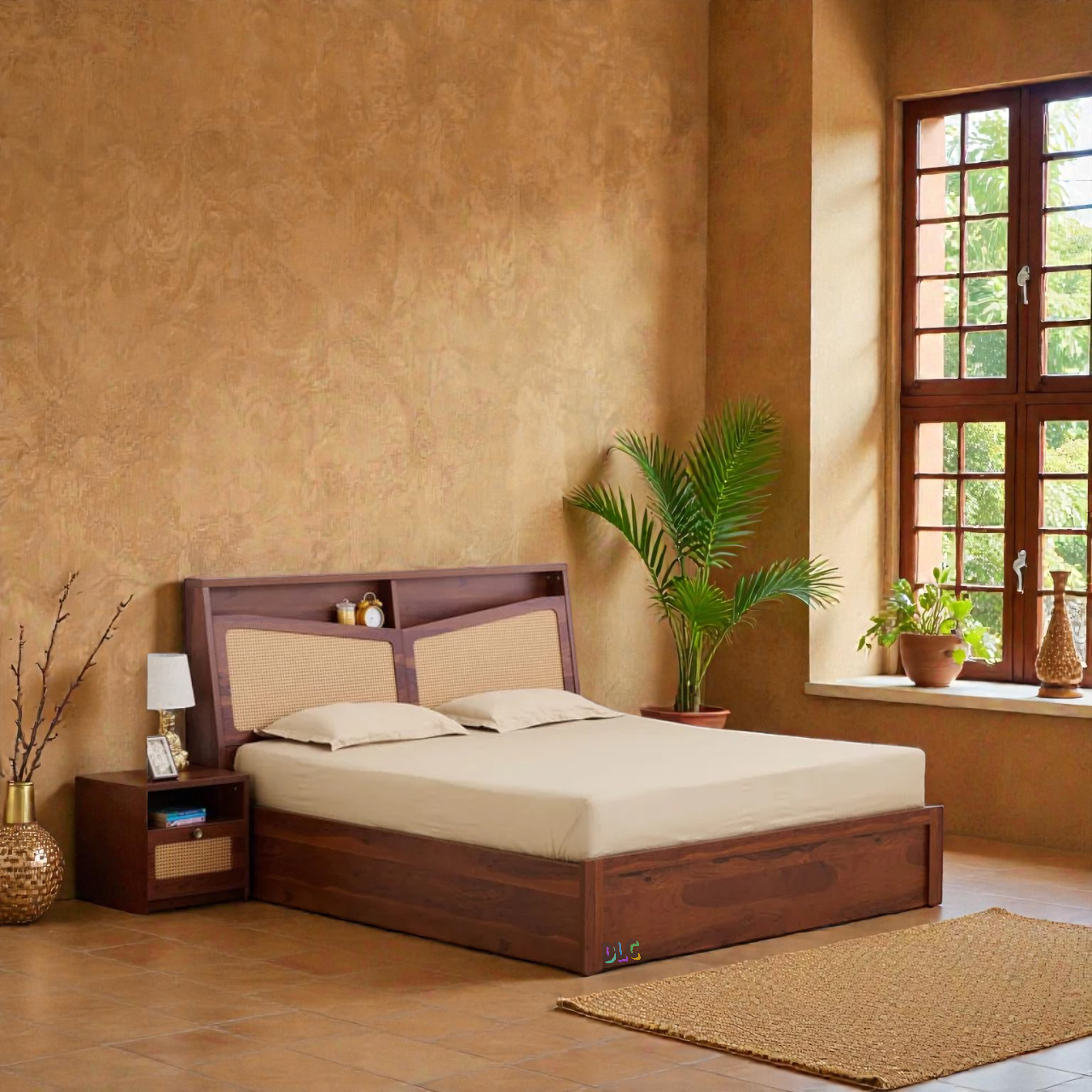 DLC125 (3) (73) Aarohan Sheesham Wood Hydraulic Storage Bed – King & Queen Size | Solid Wood Bed for Indian Homes - Image 1