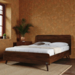 Aristo Sheesham Solid Wood Bed with Sleek Headboard – Queen & King Size Bed for Modern Indian Bedrooms
