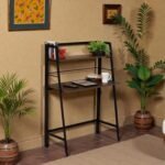 Orion Pro Industrial Ladder Computer Desk with Storage Shelves | Home Office Desk India