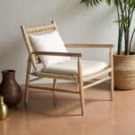 Ira Handwoven Solid Wood Lounge Chair with Sisal Weave
