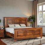 Aarav Royale Solid Sheesham Wood Bed | Premium King & Queen Size Wooden Bed for Indian Homes
