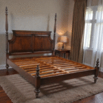 Aranya Heritage Solid Sheesham Wood Bed – Queen & King Size Wooden Bed for Bedroom | India