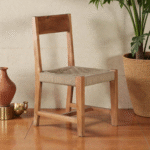 Arlo JuteCraft Solid Wood Dining Chair with Jute Seat | Handcrafted Wooden Chair