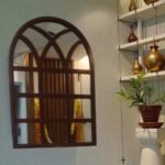 ArcoVista Heritage Arch Wooden Wall Mirror | Designer Wall Mirror India - Image 4