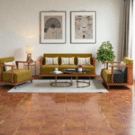 Aarav Heritage Solid Wood 3+1+1 Sofa Set | Premium Wooden Sofa Set India - Image 2