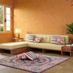 Aarohan Prime L-Shape Solid Wood Sofa Set with Side Storage Drawer