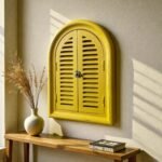 Arched Shutter Solid Wood Wall Mirror (22 x 16 Inches) - Image 6