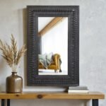 Kaalika Noir Hand-Carved Jharokha Wall Mirror (153 cm)