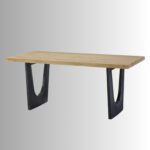 Aurelius Verona Solid Wood & Rattan 6-Seater Dining Table Set – Natural & Matt Black - Image 2