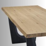 Aurelius Verona Solid Wood & Rattan 6-Seater Dining Table Set – Natural & Matt Black - Image 5