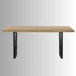 Aurelius Verona Solid Wood & Rattan 6-Seater Dining Table Set – Natural & Matt Black - Image 6