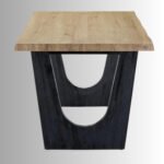 Aurelius Verona Solid Wood & Rattan 6-Seater Dining Table Set – Natural & Matt Black - Image 7
