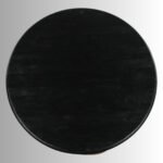 Obsidian Halo Solid Mango Wood Round Dining Table – Charcoal Black Finish - Image 5