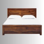 Timber Crest Sheesham Wood King Size Bed with Box Storage - Image 3