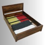 Timber Crest Sheesham Wood King Size Bed with Box Storage - Image 5