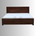 Monarch Crest Sheesham Wood King Size Bed with Hydraulic Storage - Image 2