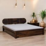 Monarch Curve Sheesham Wood King Size Bed with Drawer Storage
