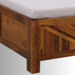 Heritage Chevron Sheesham Wood King Size Bed with Box Storage - Image 7