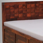 Imperial Mosaic Sheesham Wood Bed with Box Storage - Image 7