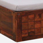 Imperial Mosaic Sheesham Wood Bed with Box Storage - Image 6