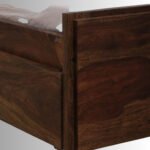 Verona Grid Sheesham Wood Bed with Drawer Storage - Image 5