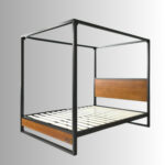 Aether Forge Solid Sheesham Wood Canopy Bed - Image 4