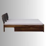 Monarch Curve Sheesham Wood King Size Bed with Drawer Storage - Image 3