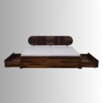 Monarch Curve Sheesham Wood King Size Bed with Drawer Storage - Image 5
