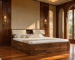 Heritage Haven Sheesham Wood King Size Bed with Box Storage