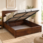 Monarch Crest Sheesham Wood King Size Bed with Hydraulic Storage